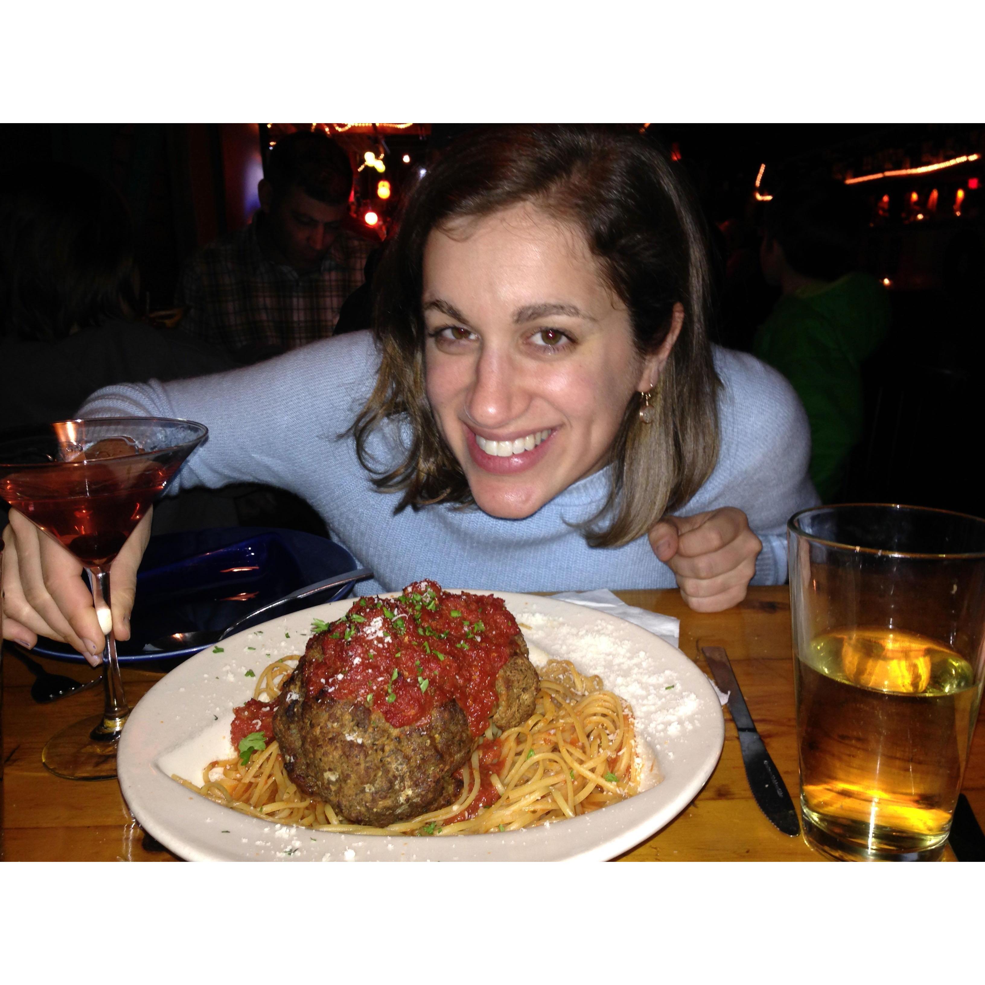 A good italian woman who can eat a meatball the size of your head. (@ the Garlic in Killington, VT.)