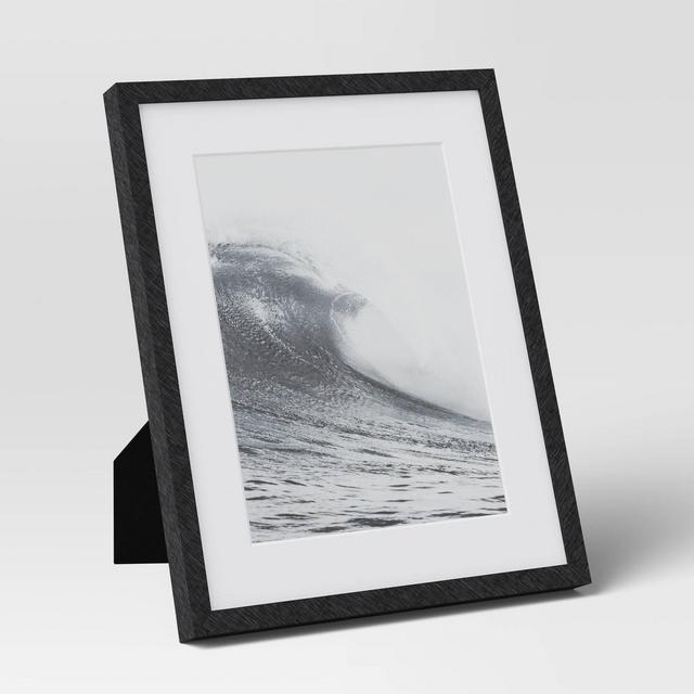 7"x9" Matted to 5"x7" Thin Metal Table Frame Black - Threshold™