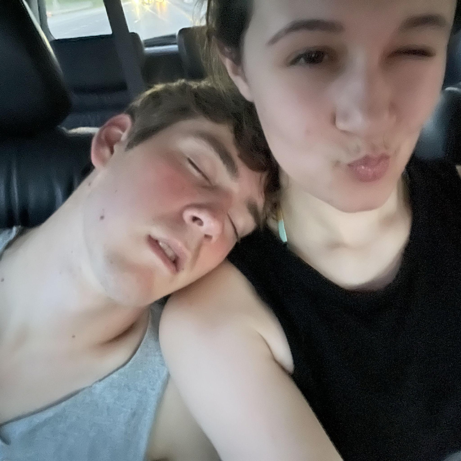 Aaron's car naps per usual...