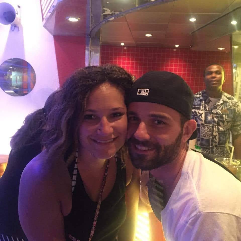 The day we met on our cruise talking for hours, drinking Bushwhacker's and never separating!