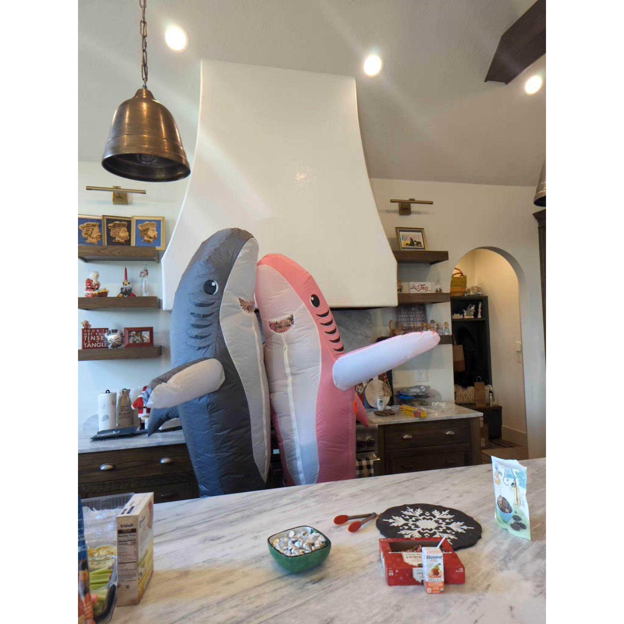 Showing up as sharks to Christmas dinner!