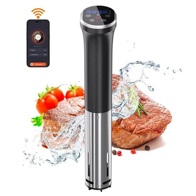 WIFI Sous Vide Machine, Upgraded 1100W Sous Vide Cooker Fast Heating, Ultra-quiet Working Precision Cooking Machine, Recipes App Included, IPX7 Waterproof, Accurate Temp, Digital Timer, Touch Control