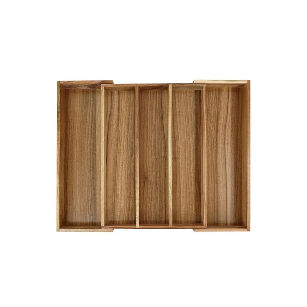 Acacia Silverware Organizer