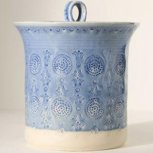 Anthropologie Old Havana Canister in Wedgewood Blue
