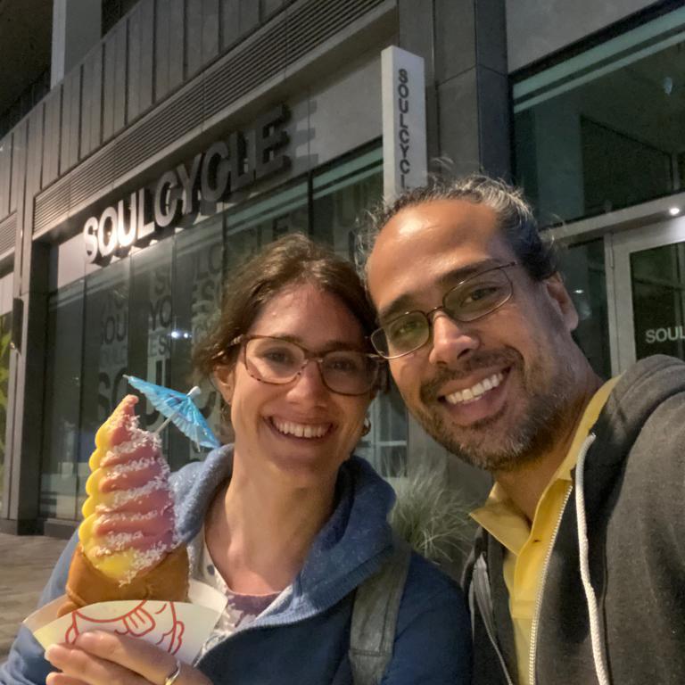 The end of an ice cream biking adventure in Boston's Seaport