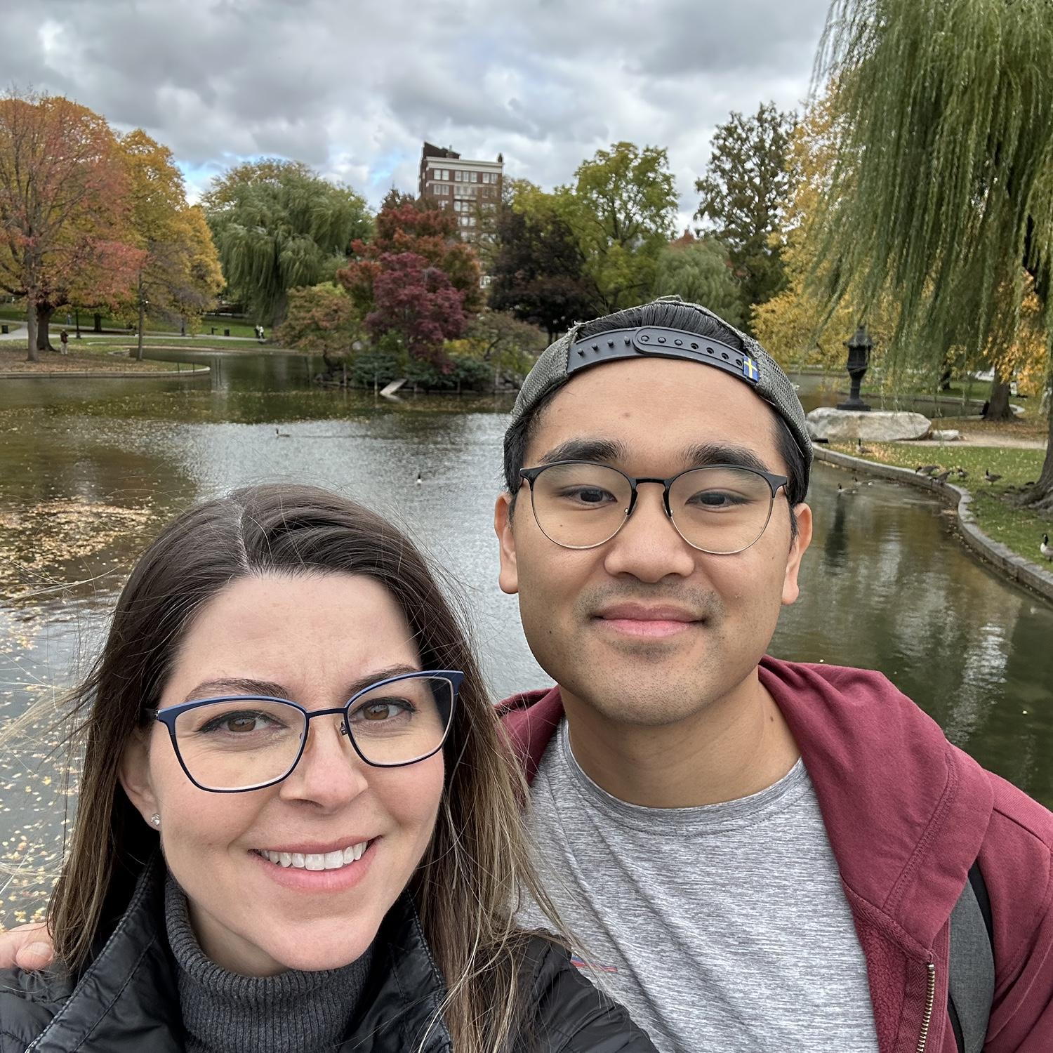 Beautiful walk through Boston Commons on our 6th anniversary.