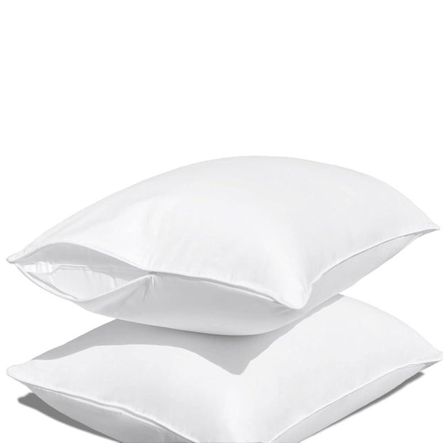 Precoco White King Pillow Cases Set of 4 | 100% Cotton Pillowcases with Zipper Hidden | Premium Cooling Decorative Pillow Covers with 600 Thread Count, Soft & Smooth, 20x36 inches