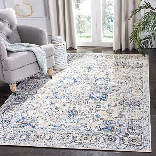 Safavieh Madison Collection MAD603F Vintage Medallion Distressed Area Rug, 8' x 10', Grey/Ivory