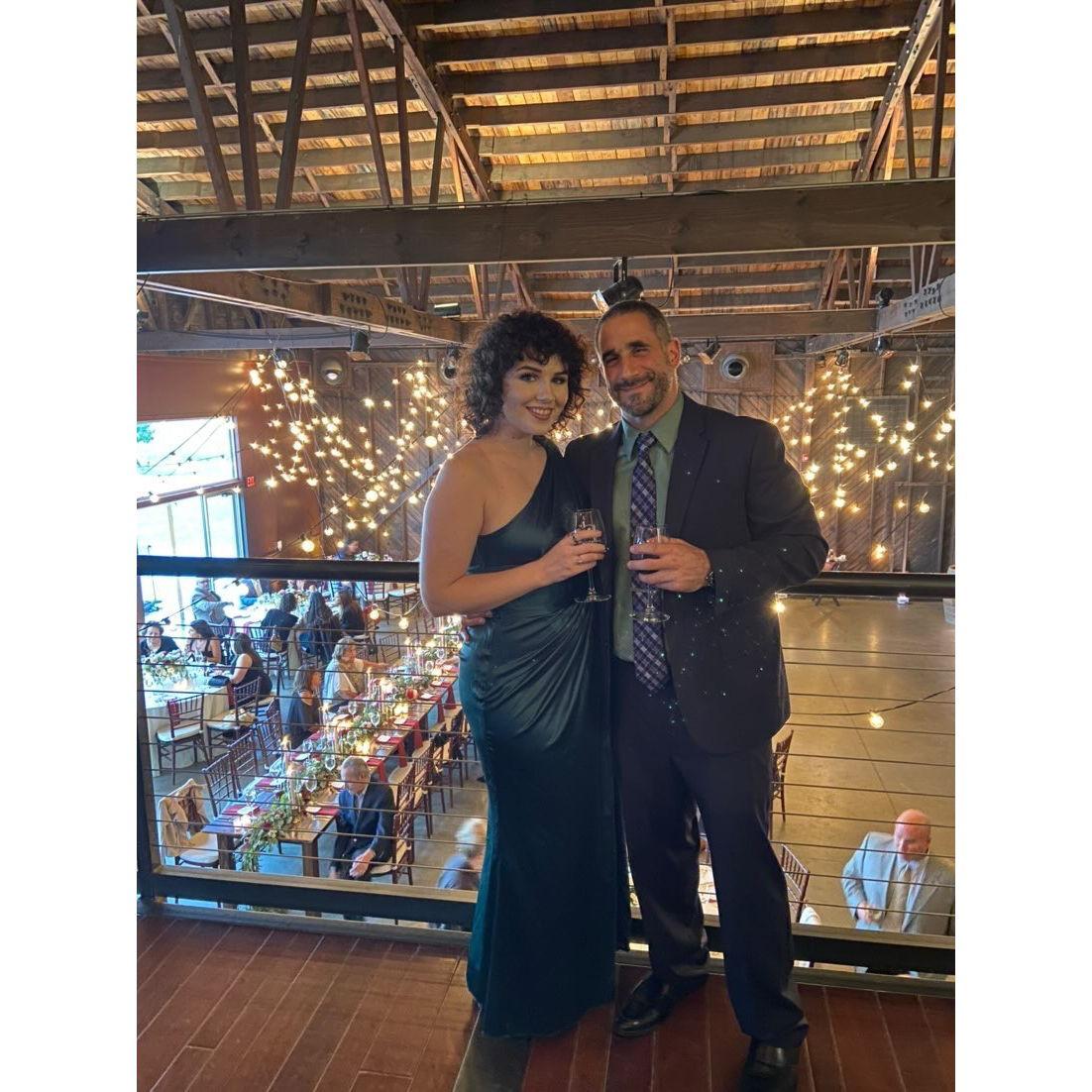 All dressed up at Kristin and Matt's wedding in Connecticut.