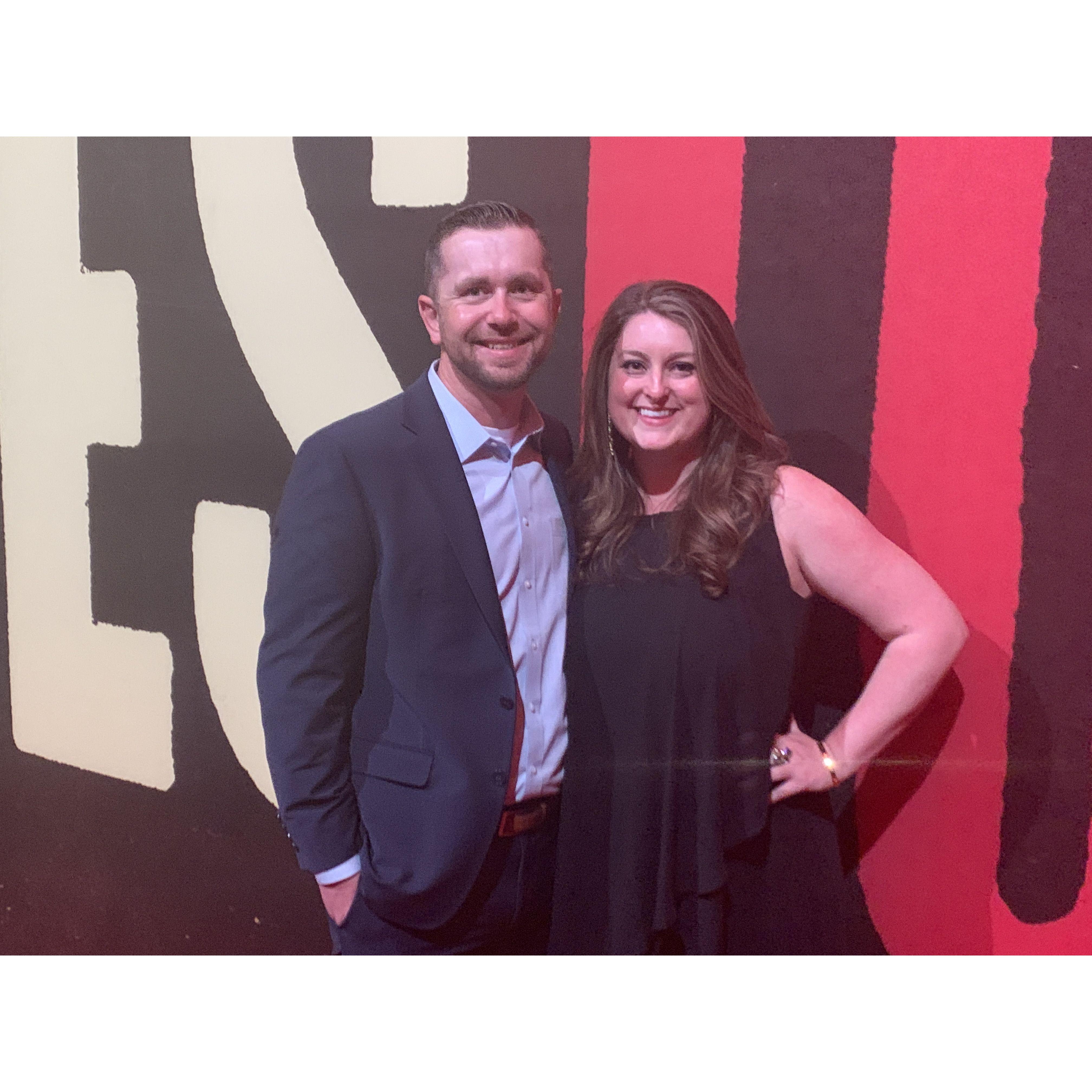 At the Opening Night Party for Hadestown on Broadway