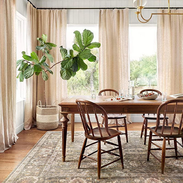 Chris Loves Julia x Loloi Rosemarie ROE-01 Sage / Blush Oriental Area Rug 5' x 7'-10"