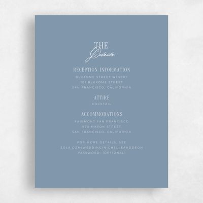 Storm Blue Wedding Enclosure - Reece