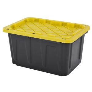 27 Gal. Tough Storage Tote in Black (6-PACK)