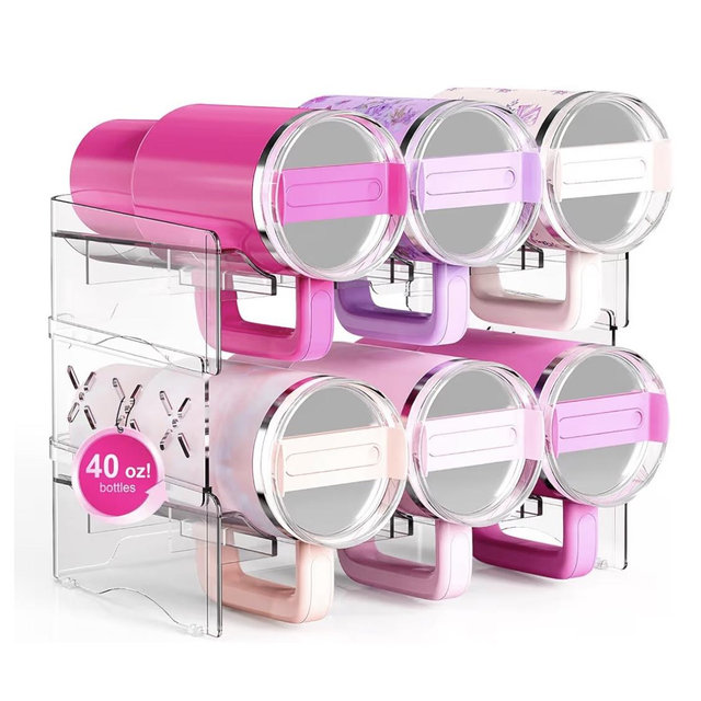 Tumbler Organizer, Acrylic Water Bottle Storage