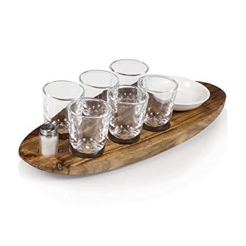 Legacy-A Picnic Time Brand Cantinero 6-Shot Glass Serving Set