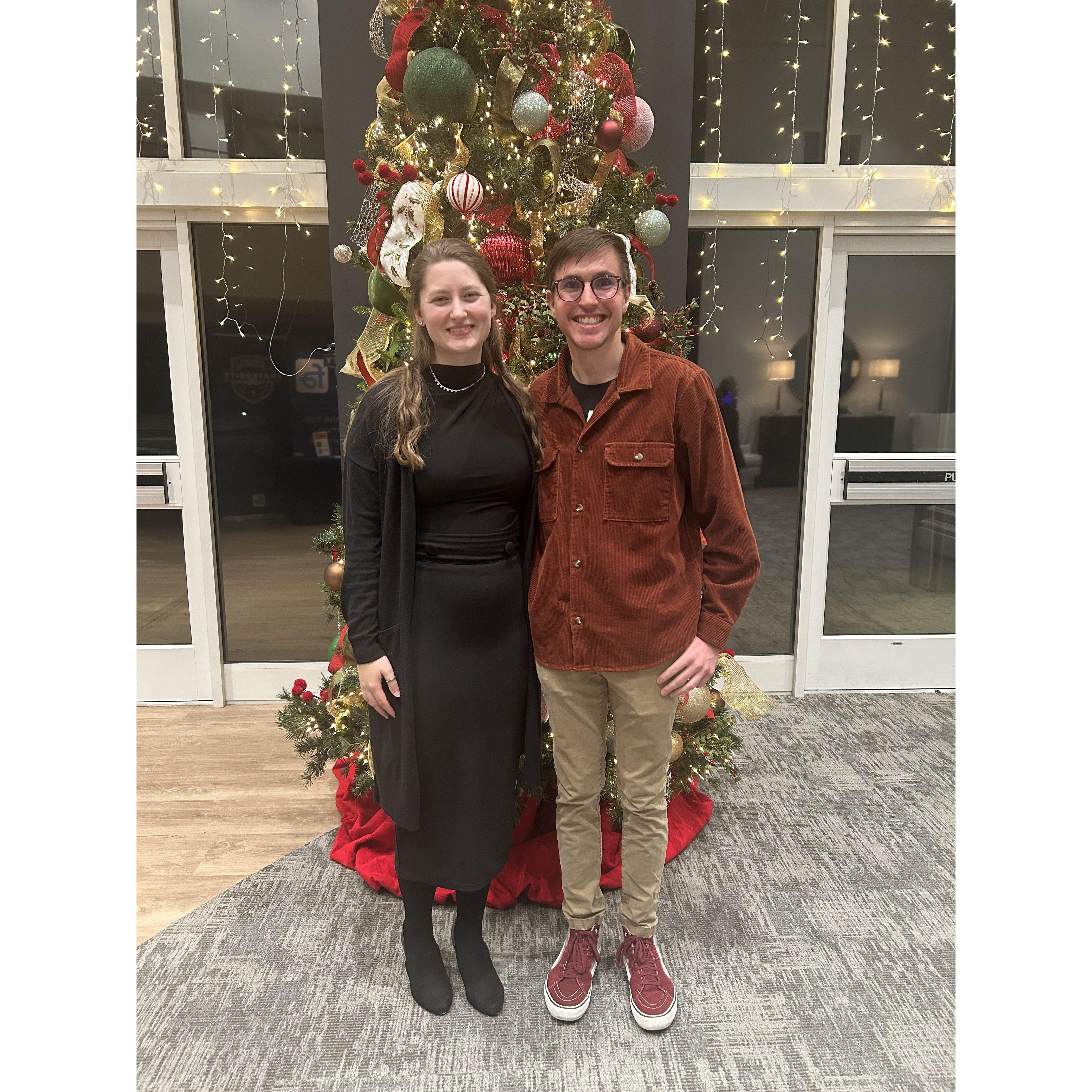 This was taken after our church’s Christmas program. Kimber had just finished singing with the choir!