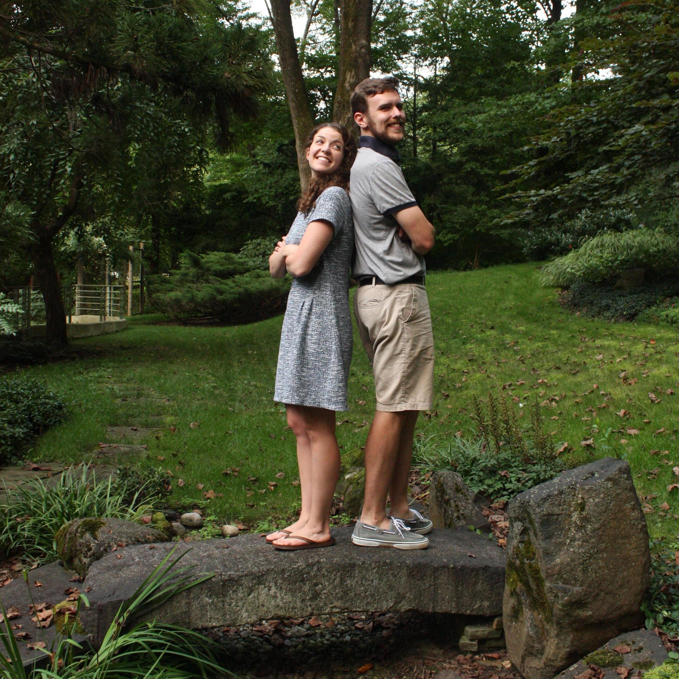 Trying to pose for engagement photos taken by dear friends.