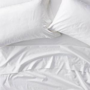 Queen 600 Thread Count Sateen Sheet Set White - Casaluna™