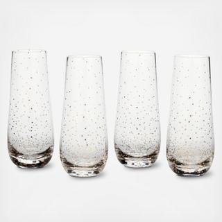 Lustre Dots Stemless Champagne Flute, Set of 4