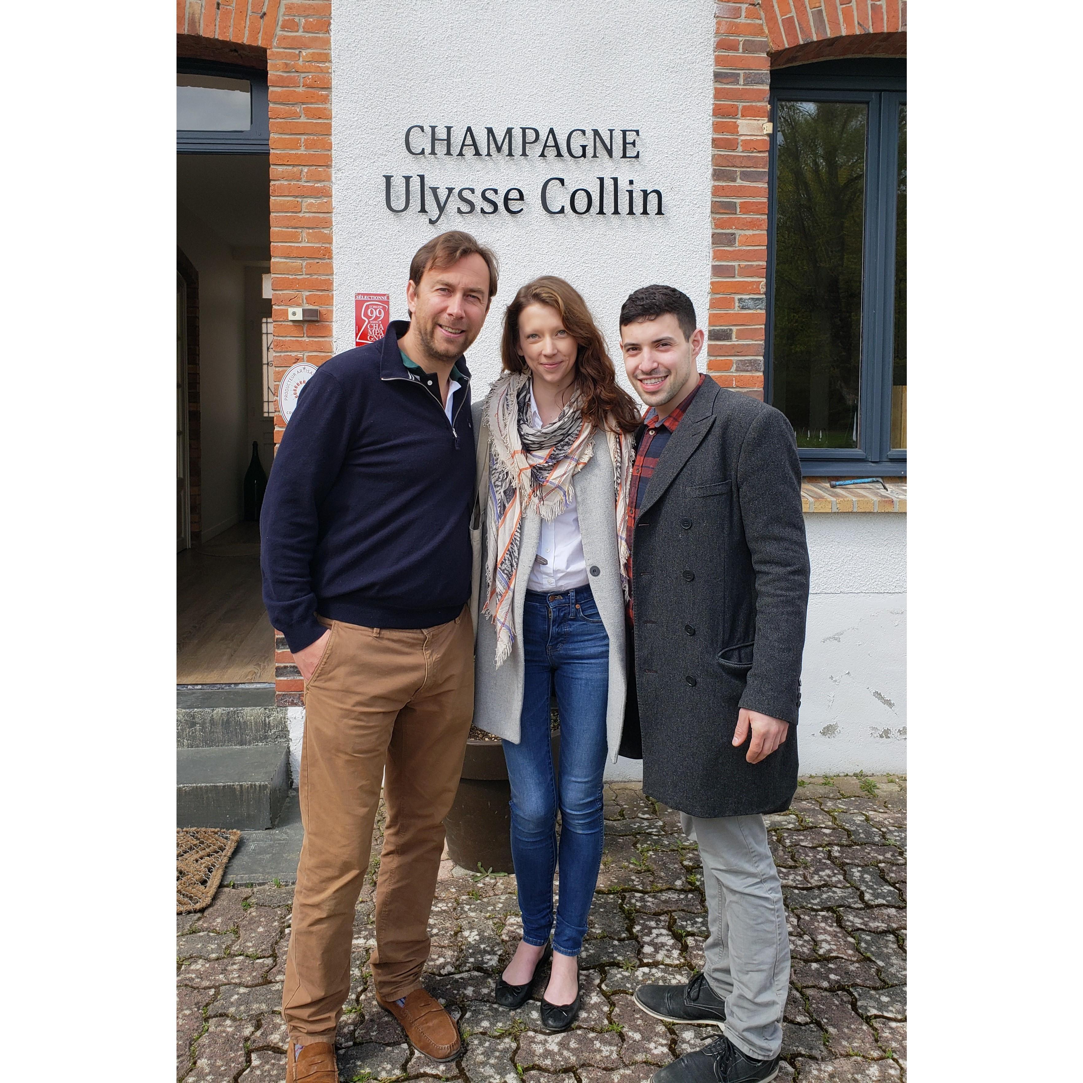 Bubbles, bubbles, bubbles! With Olivier at Ulysse Collin (one of our favorite champagnes!)