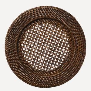 Rattan Charger Plate | Dark Brown