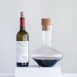 Clear Glass Decanter with Cork Lid