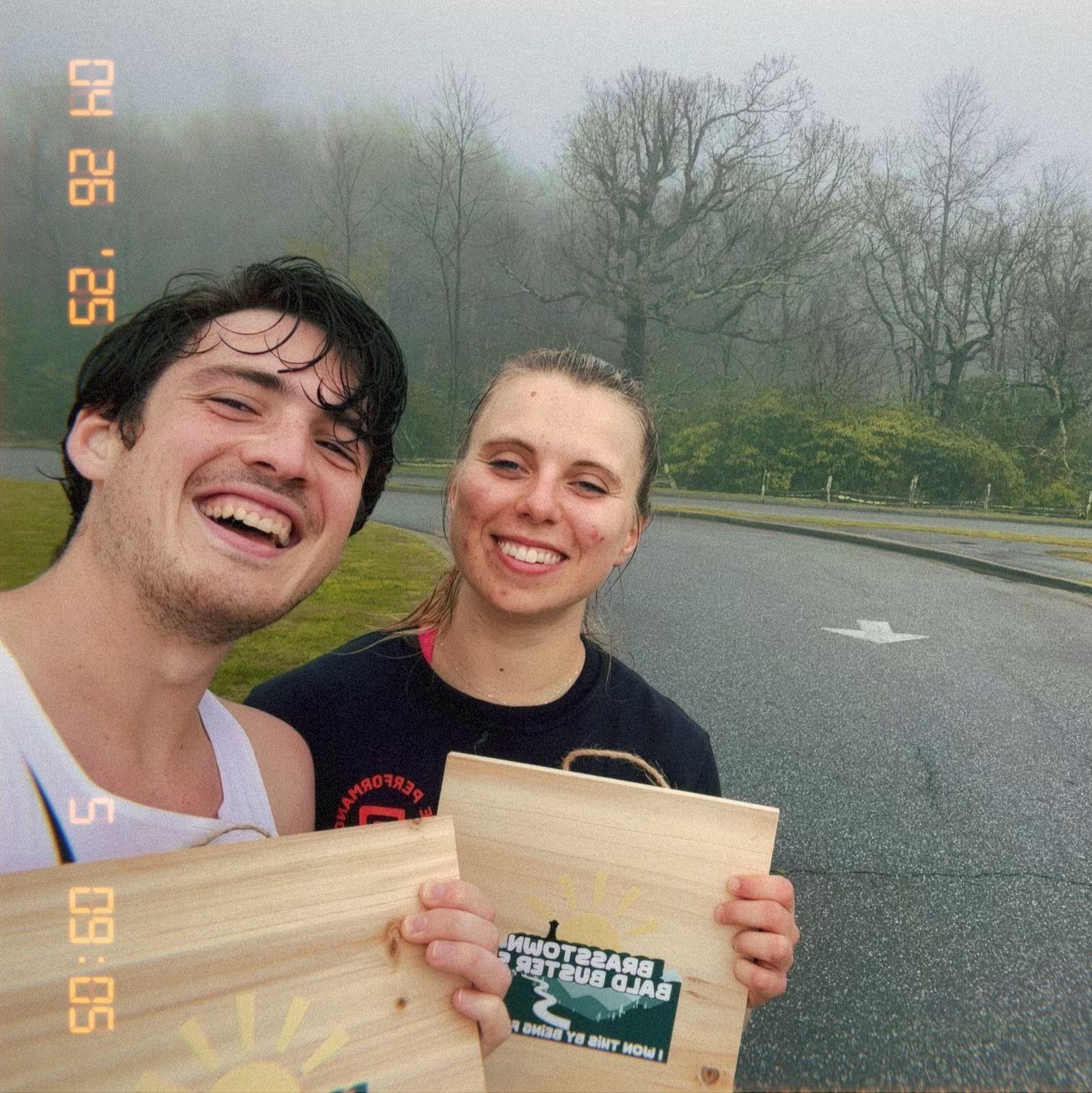 After winning first male and female at the Brasstown Bald 5k