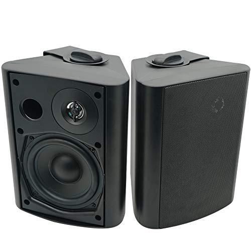 Herdio 5.25 Inches 200 Watts Indoor Outdoor Patio Bluetooth Speakers with Superior Dome Tweeter All Weather Wired Wall Mount System