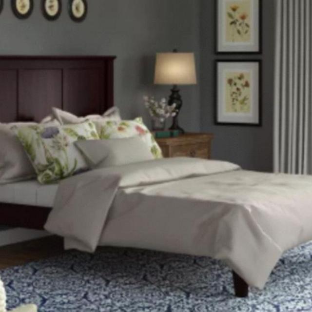 Faringdon Platform Bed (Cappuccino, Queen)