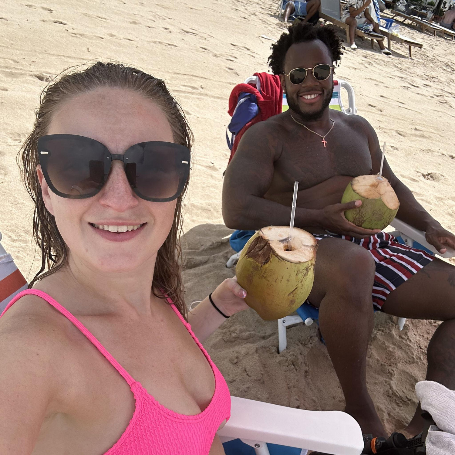 Jordan's 30th birthday, spent in Puerto Rico, where the two rented a school bus to stay on for the weekend.