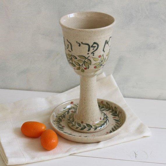 Ceramic Kiddush Cup