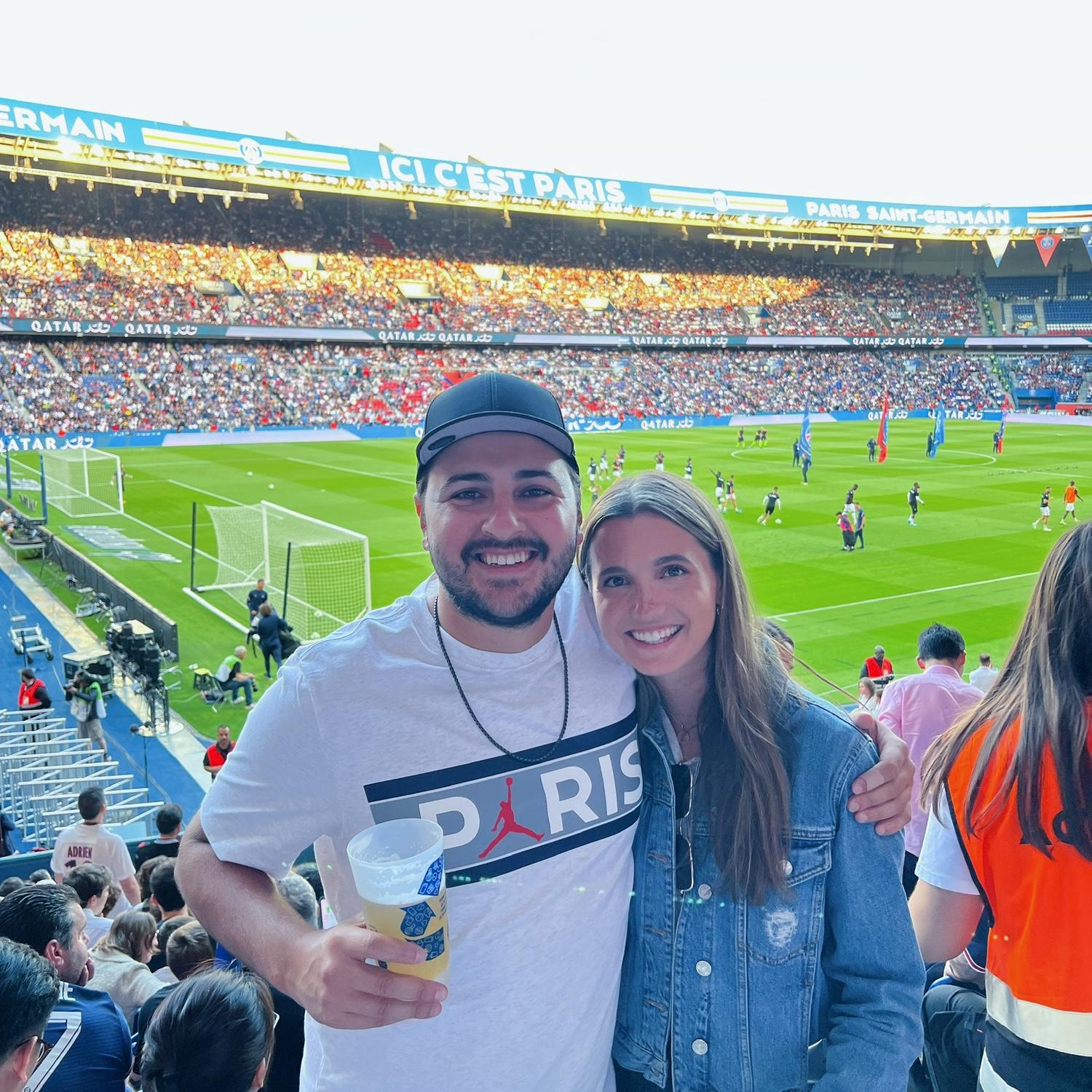 PSG soccer game together in Parc des Princes, Paris, France. (Saw Neymar, Messi, Mbappe)