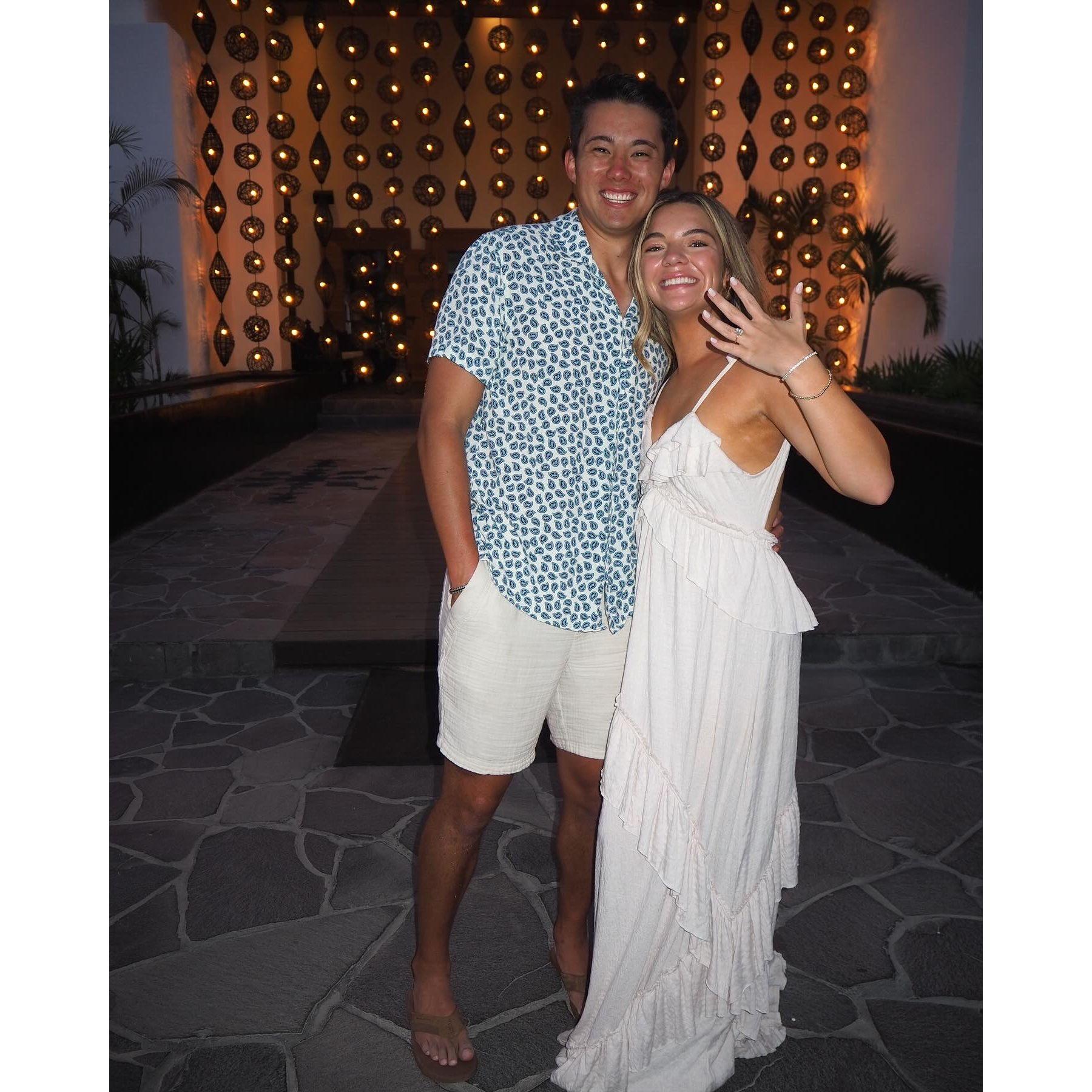Right after the proposal about to celebrate!