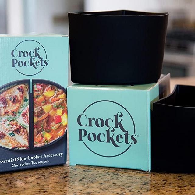 CrockPockets Slow Cooker Divider, Silicone Insert, BPA Free, Dishwasher Safe