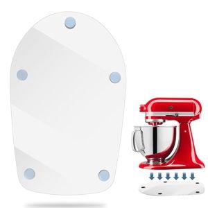 Mixer Slider Mat for Kitchen Aid 4.5-5 Qt Tilt Head Stand Mixer, Glossy Sliding Tray Mixer Sliders for Kitchenaid Artisan Mixer, Kitchen Aid Accessories and Attachments, Countertop Storage, Clear