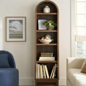 Better Homes & Gardens Juliet Narrow Arch Bookcase, Walnut Finish