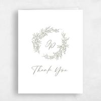 Green Wedding Thank You - Birchwood Portrait