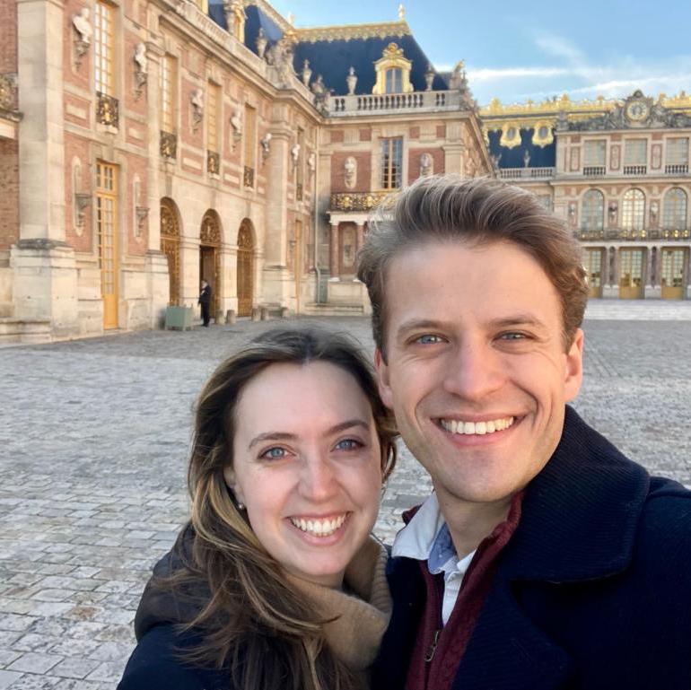 Visiting Versailles on our first visit to Paris together!