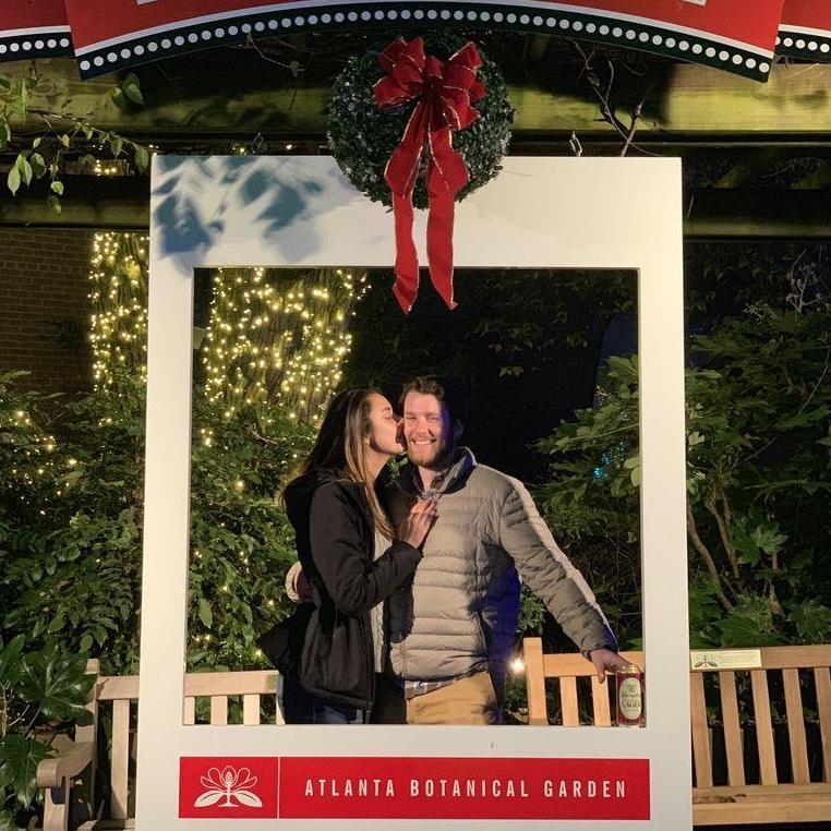 Louis with his two loves at the Atlanta Botanical Gardens