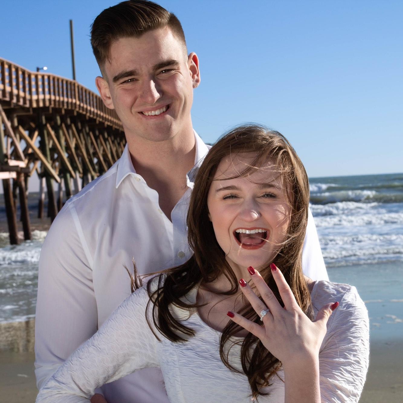Dean proposed on New Years Eve at  Myrtle Beach, and I said YES!!