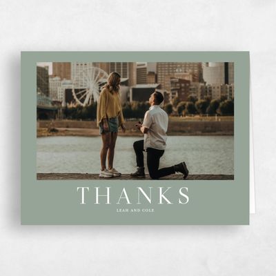 Sage, Green Wedding Thank You - Alpino Photo