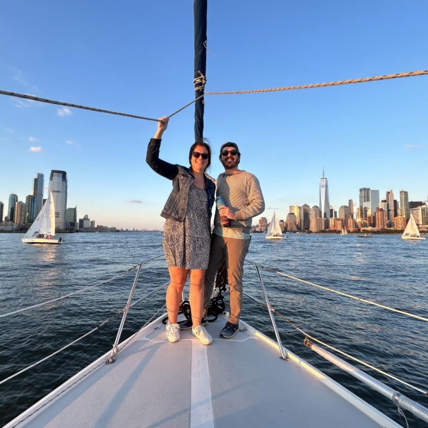 A sunset sail on the Hudson the week before we moved out of NYC