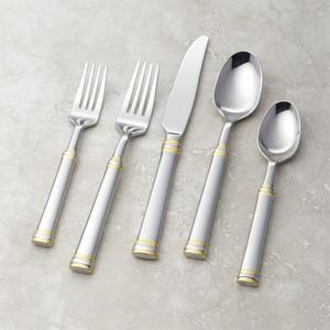 Tuscany Gold Band 20-Piece Flatware Place Setting
