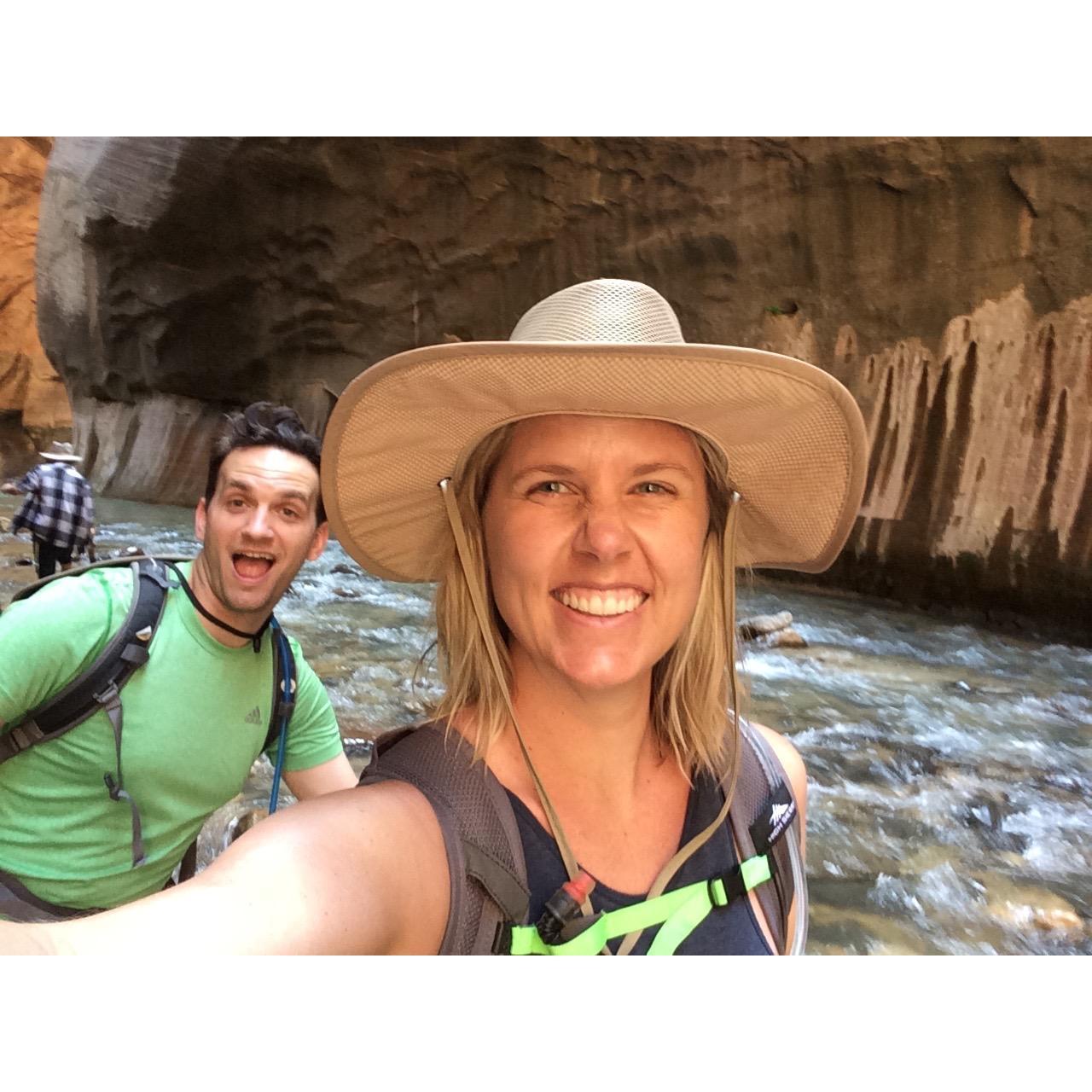 The "Narrows" Zion National park