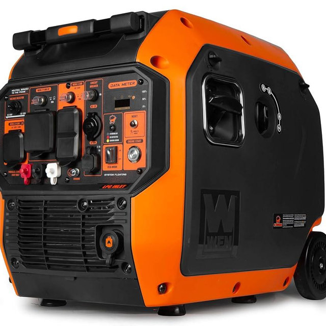 WEN Quiet 6800-Watt Dual Fuel RV-Ready Electric Start Portable Inverter Generator with Fuel Shut Off and CO Watchdog for Electric Vehicle Backup (DF680iX)