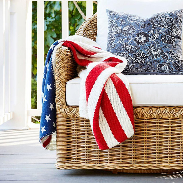 Americana Cable Knit Throw, 50" x 60", Multi
