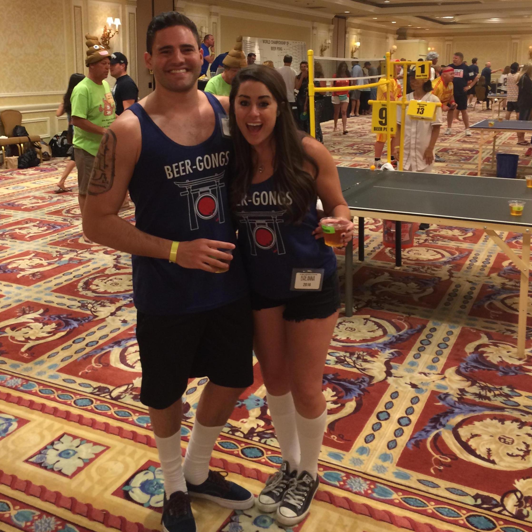Our only appearance at Beer Pong. Turns out, we're way better at Beirut.