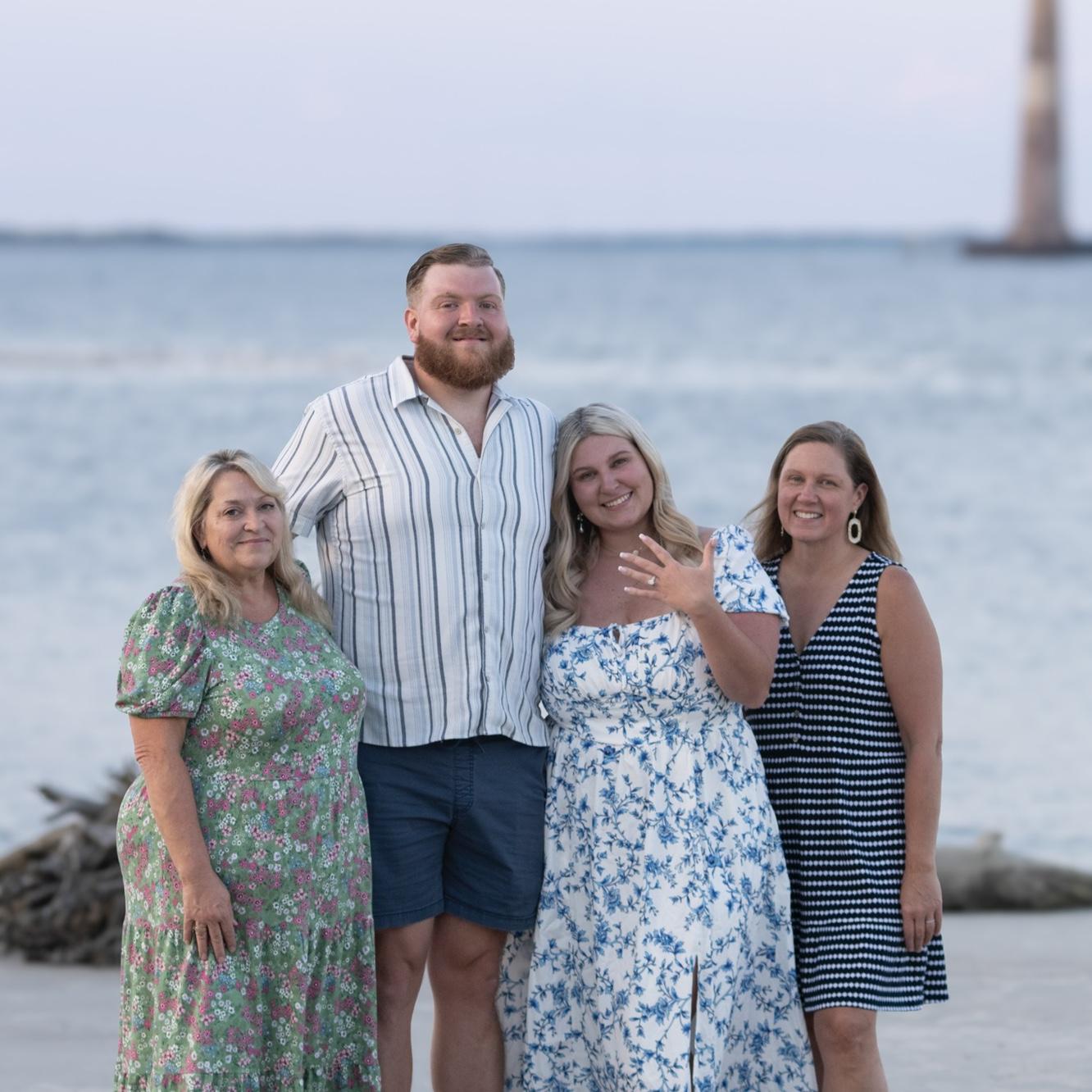 Moments after he proposed with the Moms!