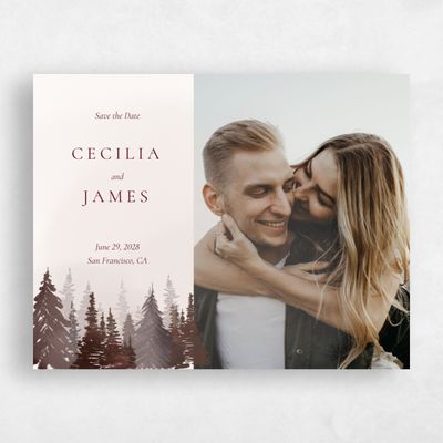 Red Wedding Save the Date - Bridlewood Photo