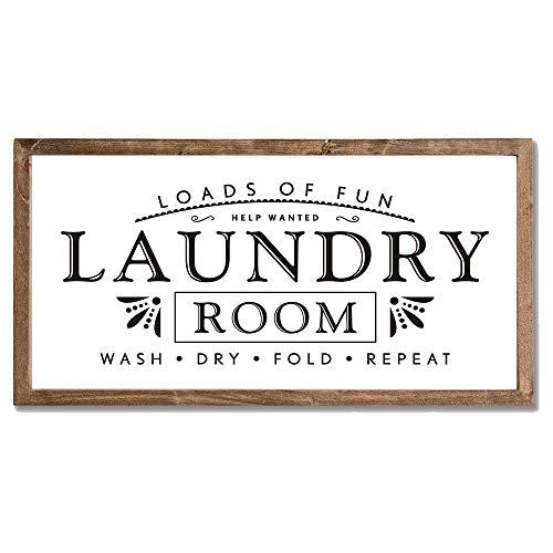 Laundry Signs for Home Decor Loads of Fun Laundry Room Wooden Sign